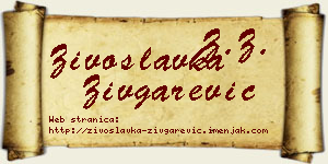 Živoslavka Zivgarević vizit kartica